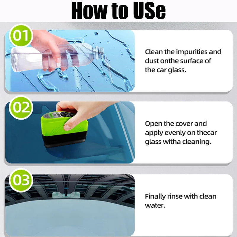 OilClear™ Automotive Glass Cleaner & Oil Film Remover with Sponge Applicator